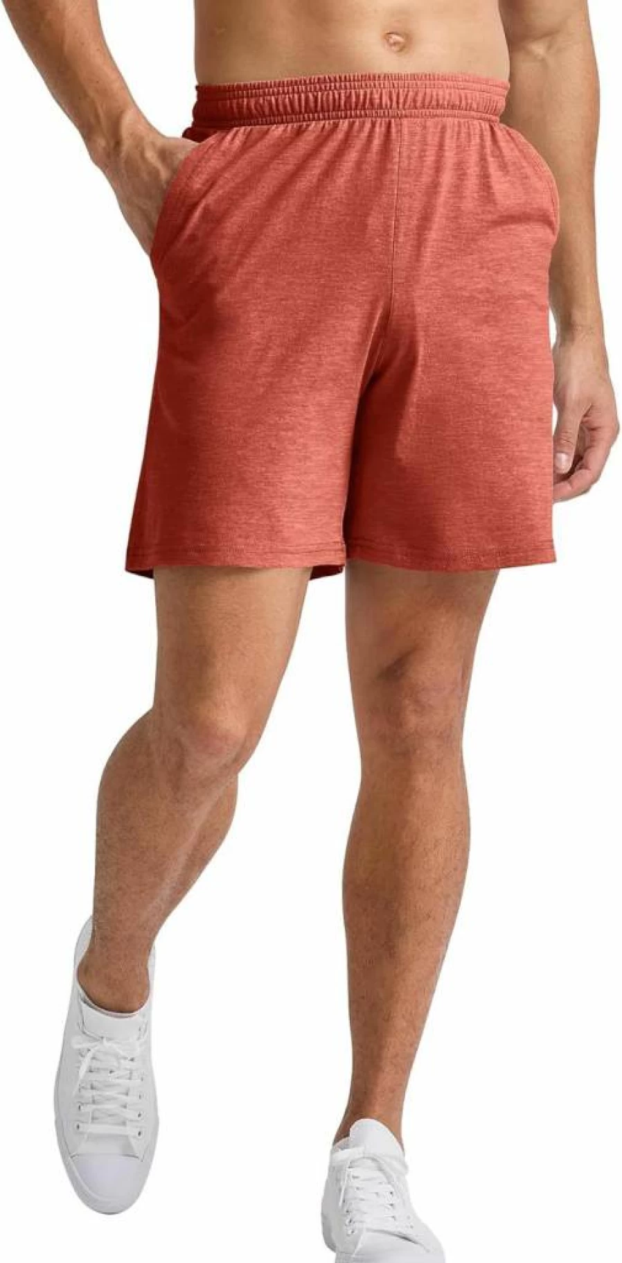 Hanes Men's Lightweight Tri-Blend Jersey Shorts with Pockets - Comfortable Pull-On Originals