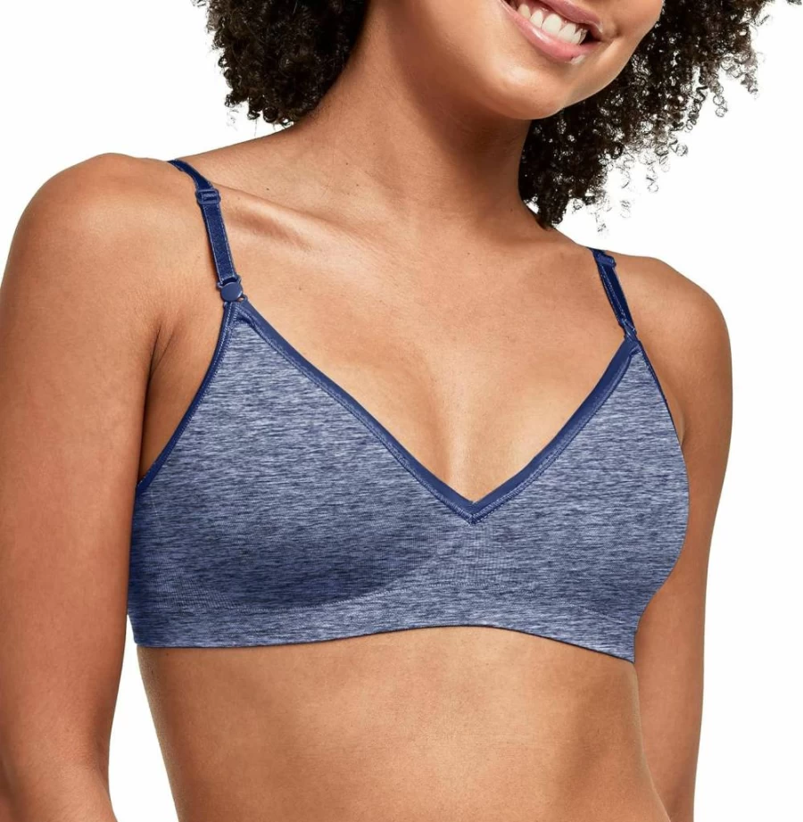 Hanes Women's Wireless Comfort Bra - Moisture-Wicking, Convertible, Full-Coverage T-Shirt Bra for All-Day Support