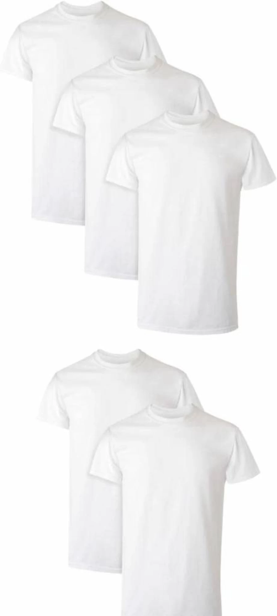 Hanes Men's Moisture-Wicking Performance Crewneck Undershirts 5-Pack - Cool & Dry Comfort for Active Lifestyles