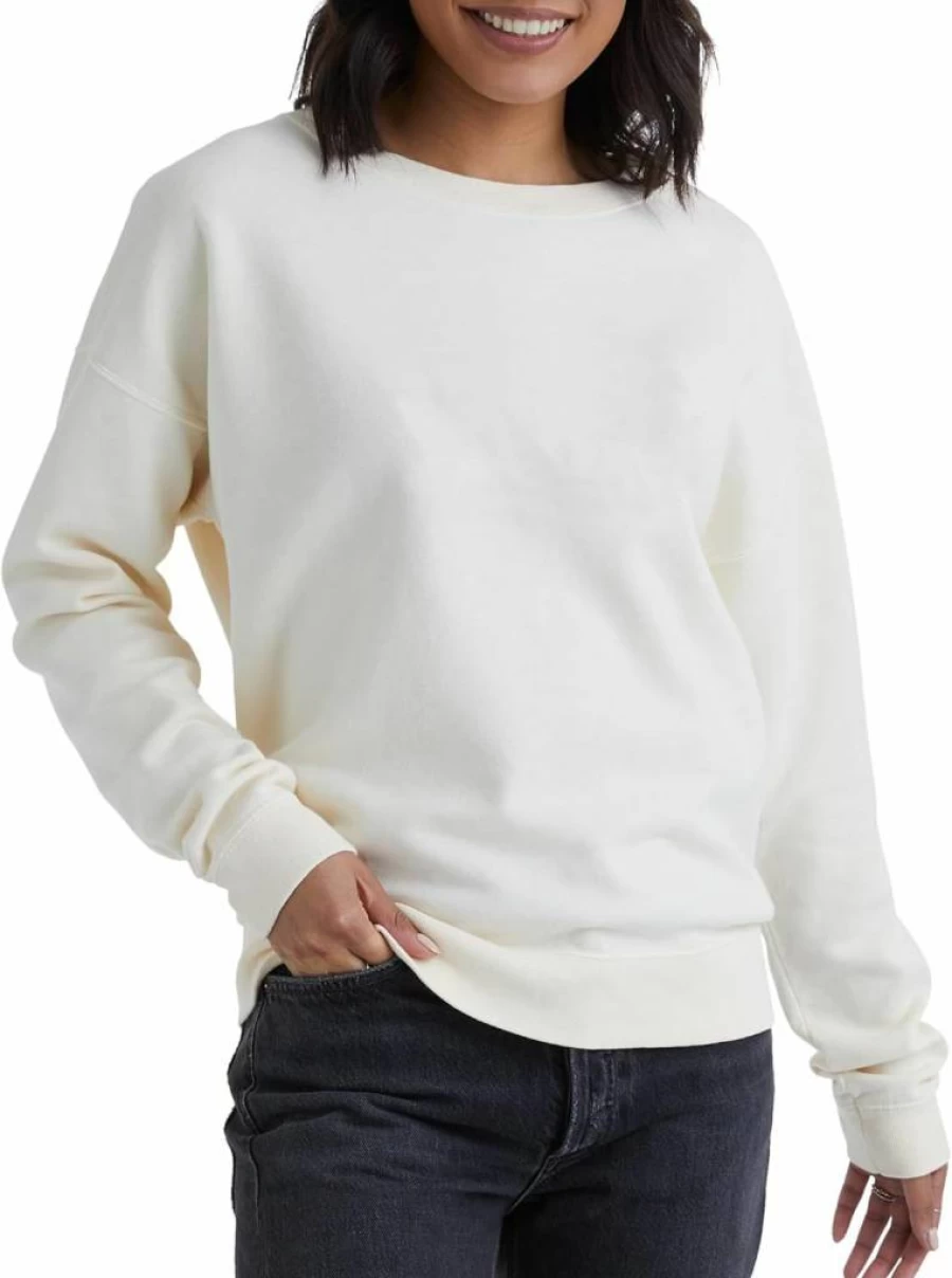 Hanes Women's Fleece Pullover Sweatshirt - Soft Garment-Dyed Comfort for Everyday Wear
