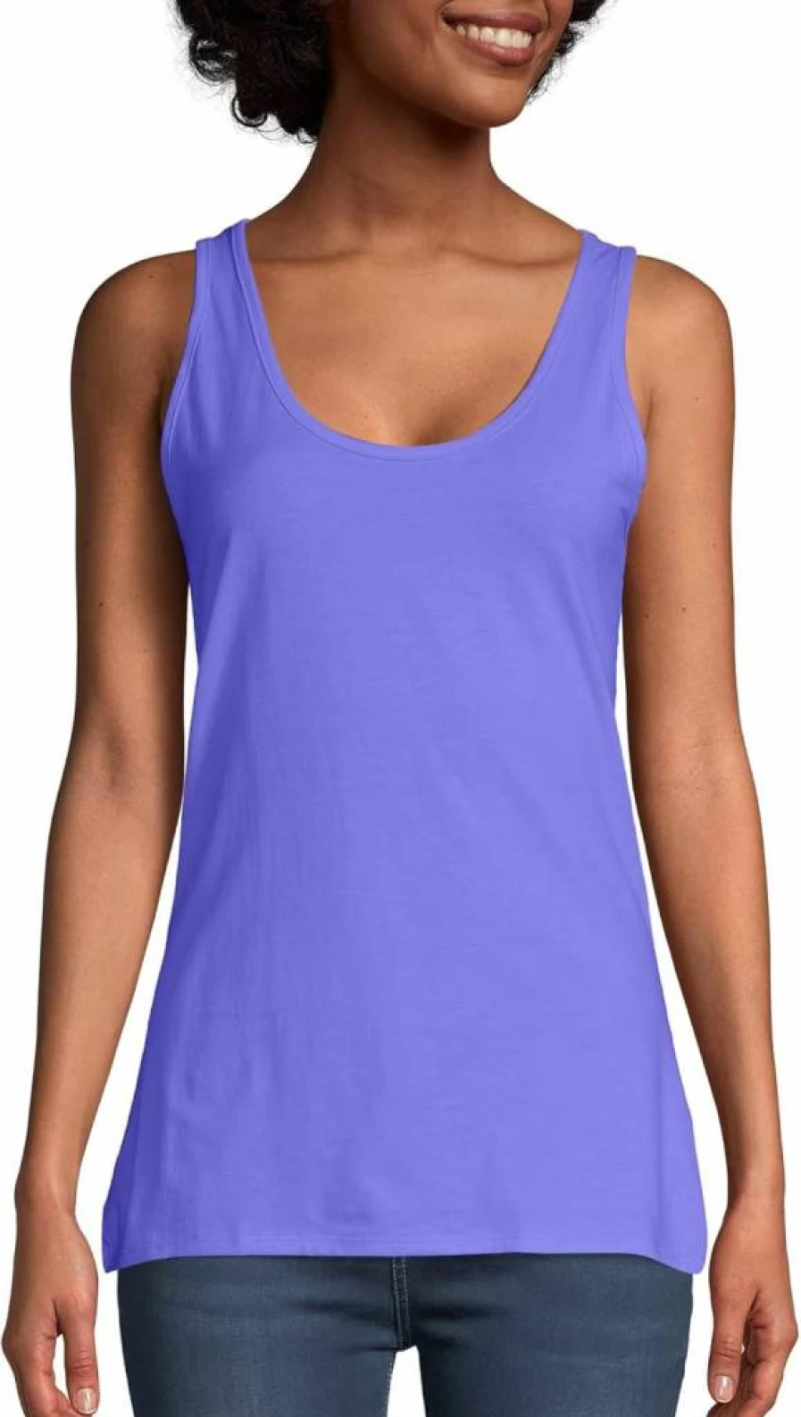 Hanes Women's Lightweight Scoop Neck Tank Top - Soft Cotton Jersey Camisole for Women