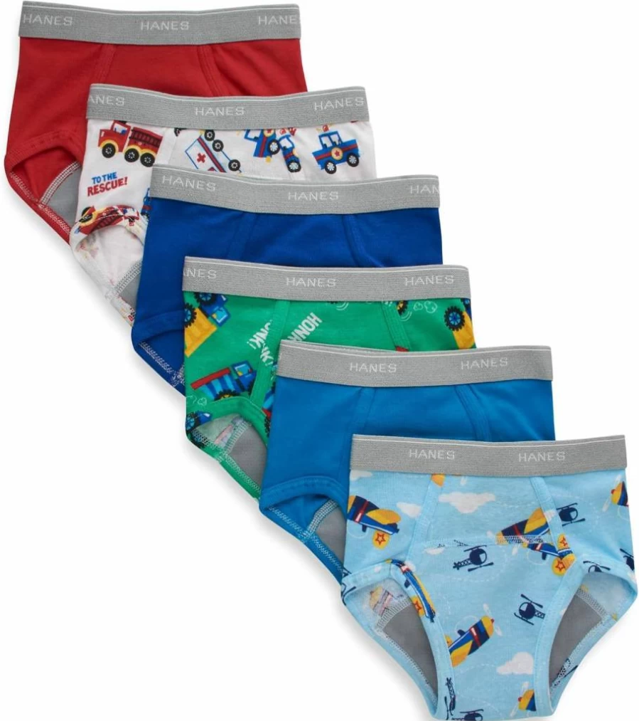 Hanes Boys Potty Training Underwear 6-Pack - Soft, Absorbent, Washable Trainer Pants for Toddlers