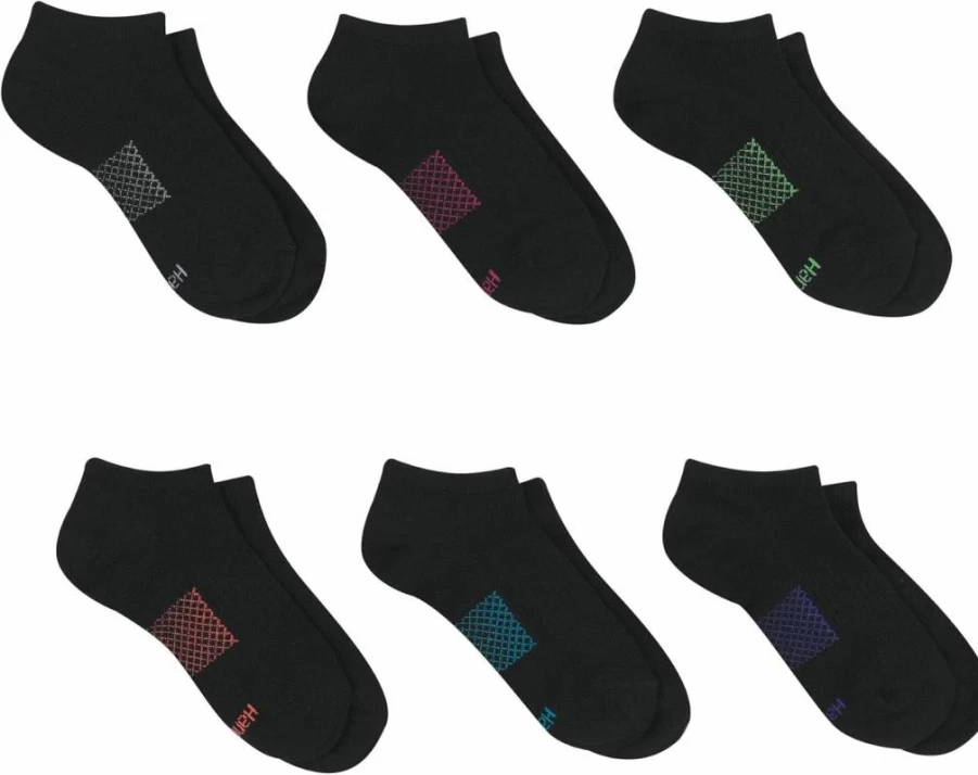 Hanes Women's X-Temp No Show Cooling Socks - 6-Pack Lightweight Performance Socks for Comfort & Breathability
