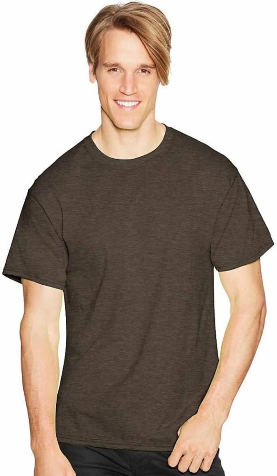 Hanes Men's EcoSmart Crewneck T-Shirts 6-Pack - Soft Cotton Blend Tees for Men