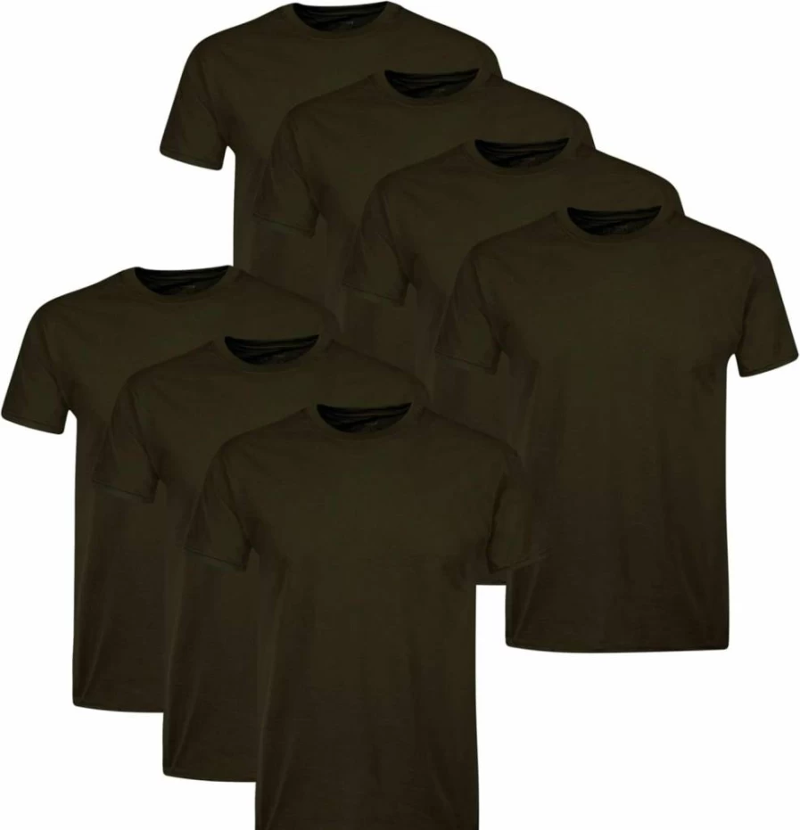 Hanes Men's Moisture-Wicking Cotton Crew Neck Undershirt - Breathable Multi-Pack T-Shirts for Comfort & Style