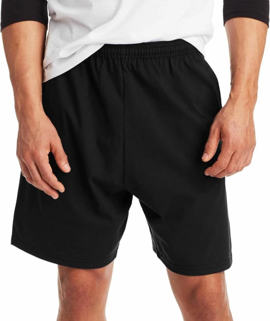 Hanes Men's ComfortSoft Jersey Pocket Shorts - Soft Breathable Cotton with Side Pockets