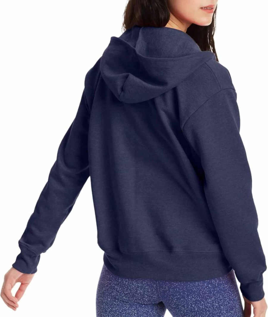 Hanes Women's EcoSmart Full Zip Fleece Hoodie - Soft Sustainable Pullover Jacket with Hood