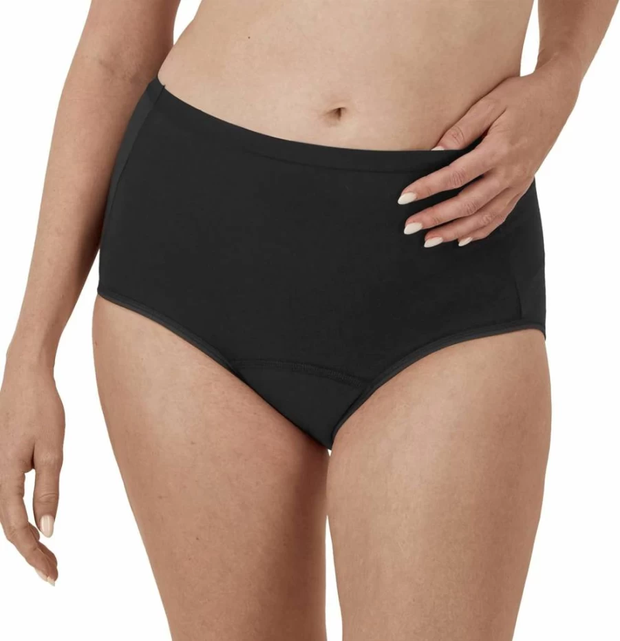 Hanes Women's Super Leak Protection Period & Post-Partum Underwear - 3-Pack Comfort Briefs