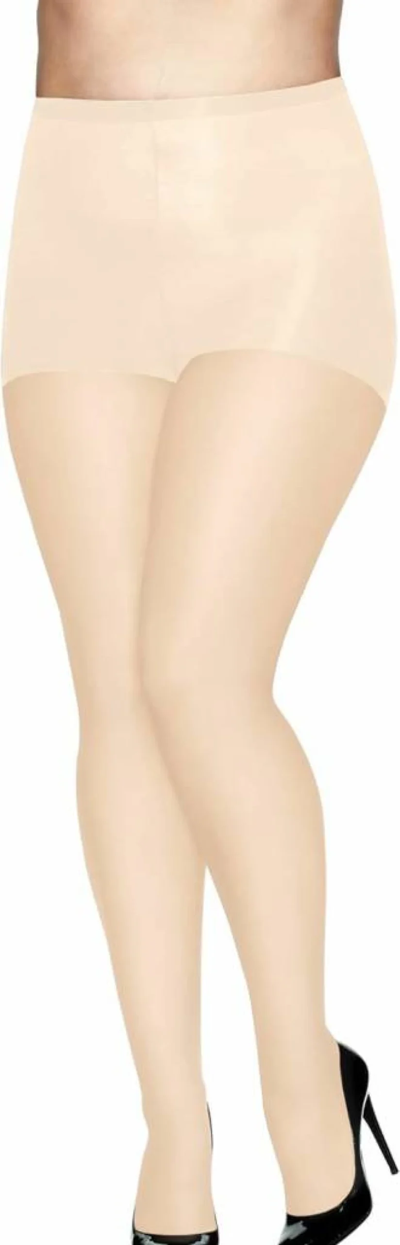 Hanes Women's Plus-Size Ultra Sheer Control Top Pantyhose with Reinforced Toe