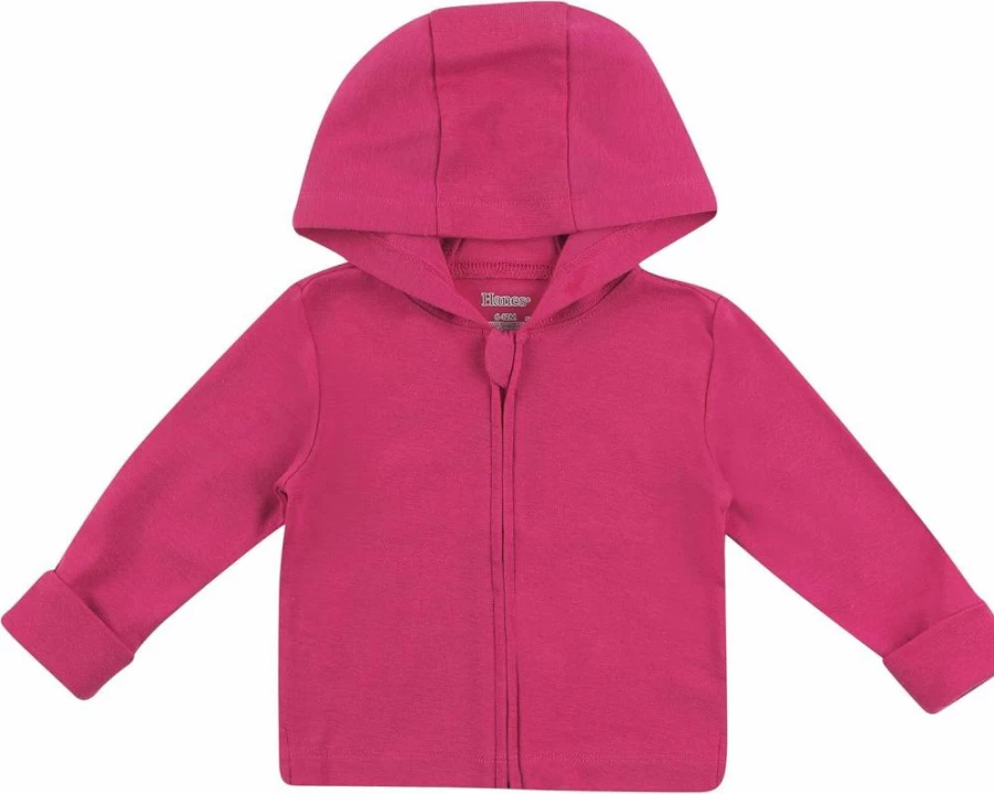 Hanes Baby & Toddler Zip-Up Hoodie - Soft 4-Way Stretch Knit Long Sleeve Jacket for Infants