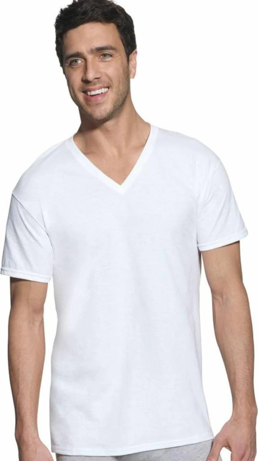 Hanes Men's Ultimate 6-Pack Soft Comfort V-Neck T-Shirts for Everyday Wear
