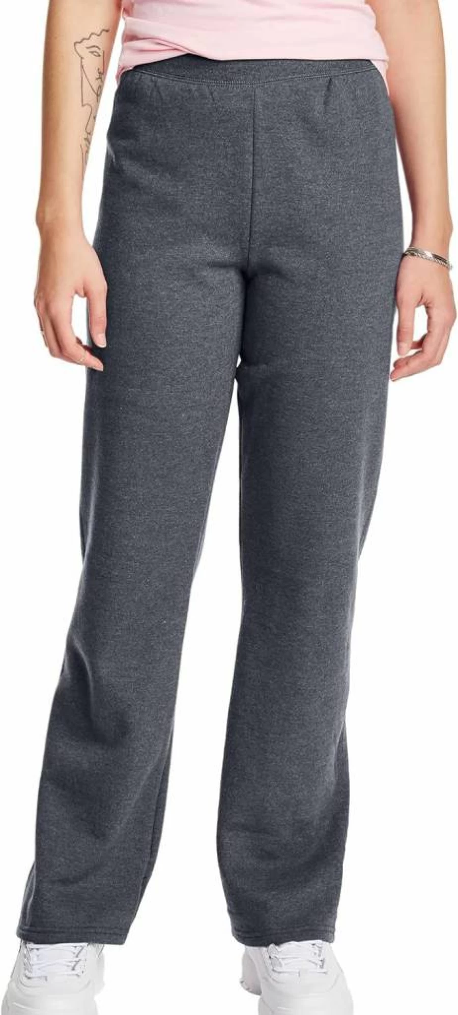 Hanes Women's ComfortSoft EcoSmart Fleece Sweatpants - Soft Open Leg Lounge Pants for Women