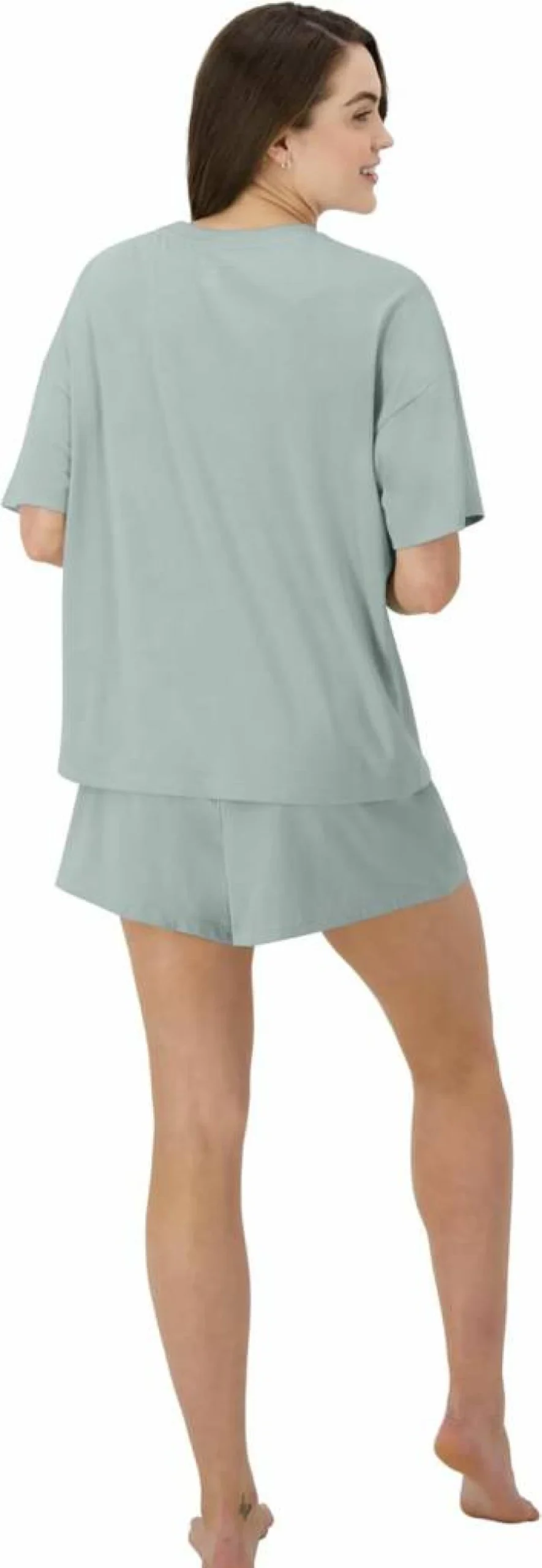 Hanes Women's Supersoft Boxy T-Shirt & Sleep Shorts 2-Piece Loungewear Set | Comfy Loungewear Pajama Set