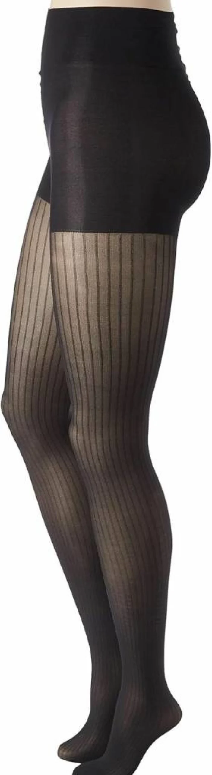 Hanes Women's Pinstripe Compression Tights - Control Top Perfect Fit for Comfort & Style