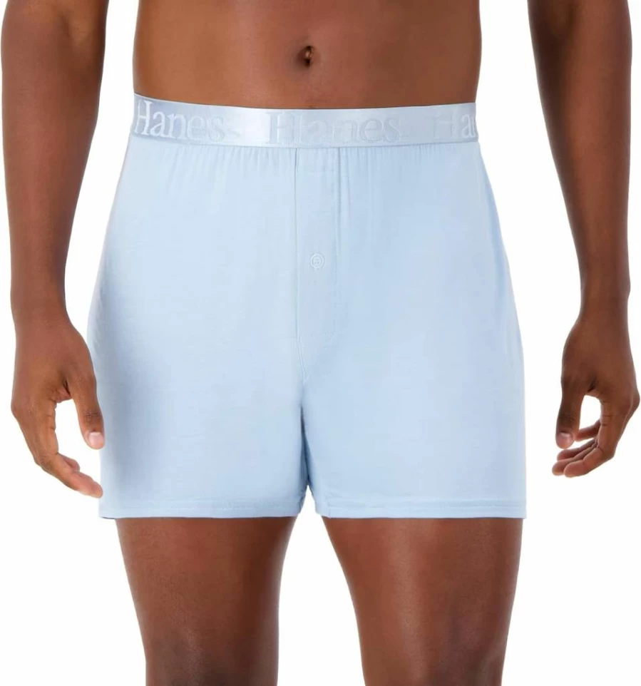Hanes Men's Originals Supersoft Cotton Boxer Briefs 3-Pack - Comfortable Underwear Multipack