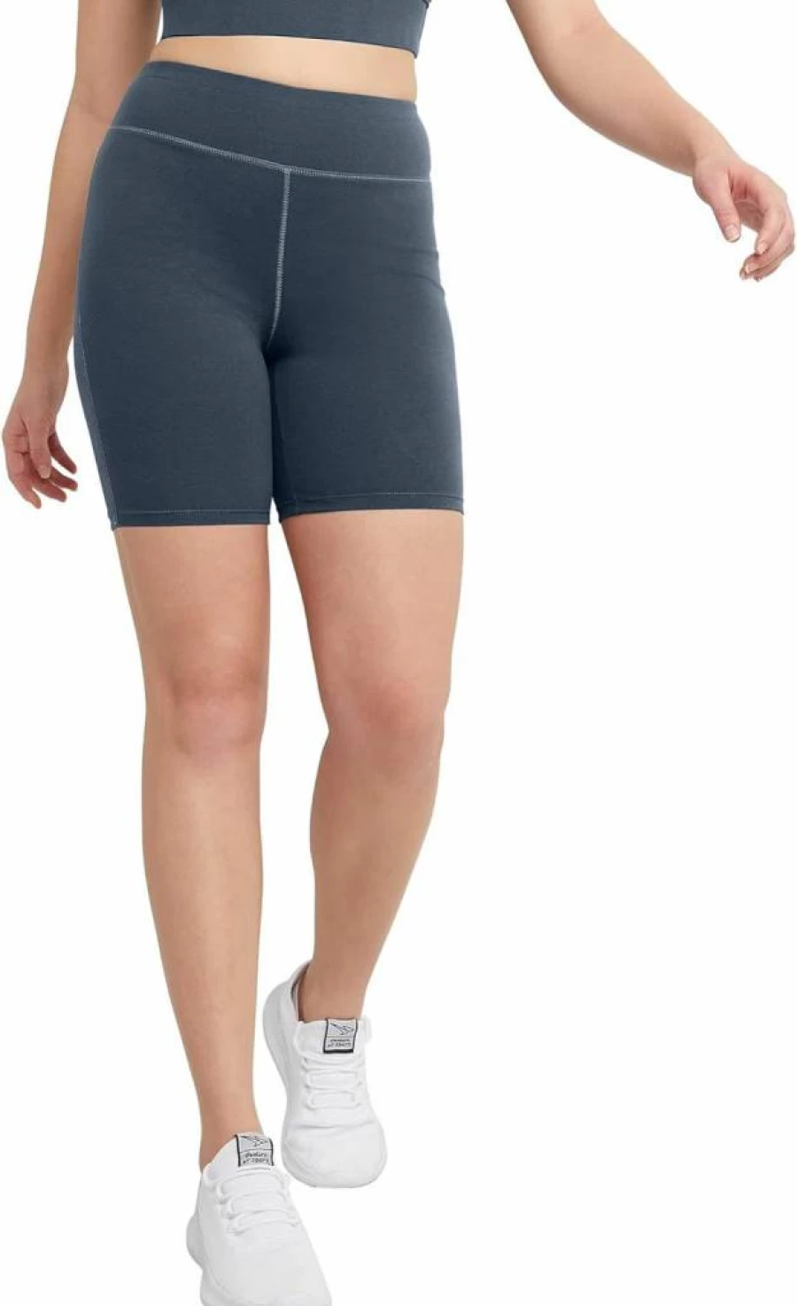 Hanes Women's High Rise Cotton Stretch Bike Shorts | Comfortable & Breathable Workout Shorts