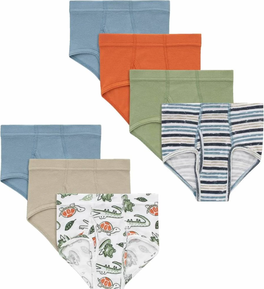Hanes Boys' Organic Cotton Boxer Briefs for Toddlers - Soft, Comfortable Multipack Underwear