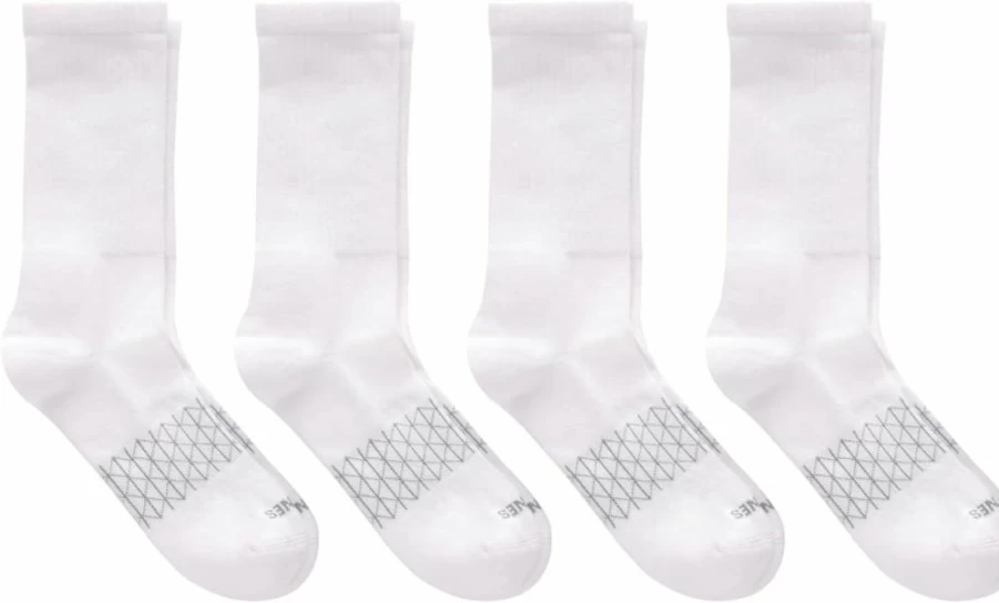 Hanes Men's Moisture-Wicking Crew Socks 4-Pack - Seamless Toe, Cushioned Active Athletic Socks