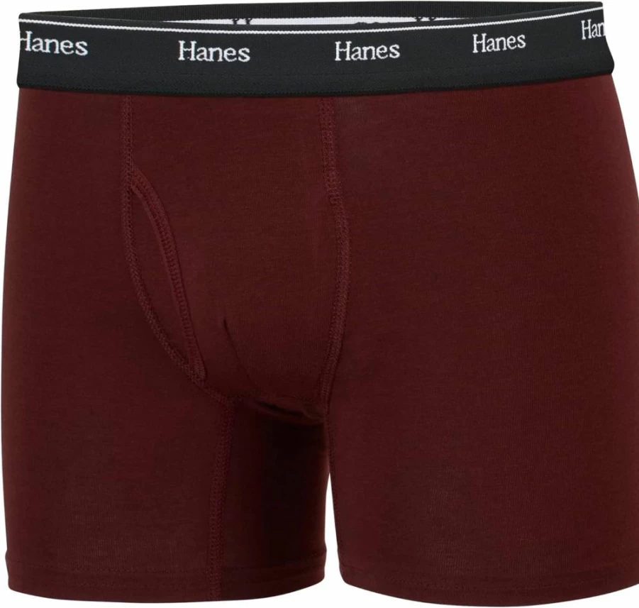Hanes Boys' Cotton Stretch Boxer Briefs 6-Pack - Soft Tween Underwear for All-Day Comfort