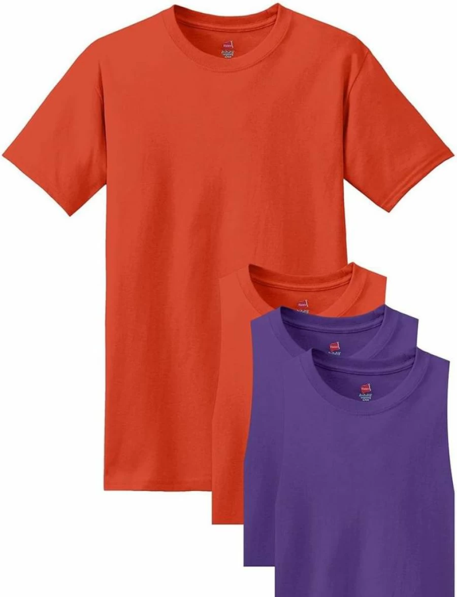 Hanes Men's Fresh IQ Slim Fit Crew Neck Undershirt 4-Pack - Moisture-Wicking, Breathable, Soft Cotton Blend