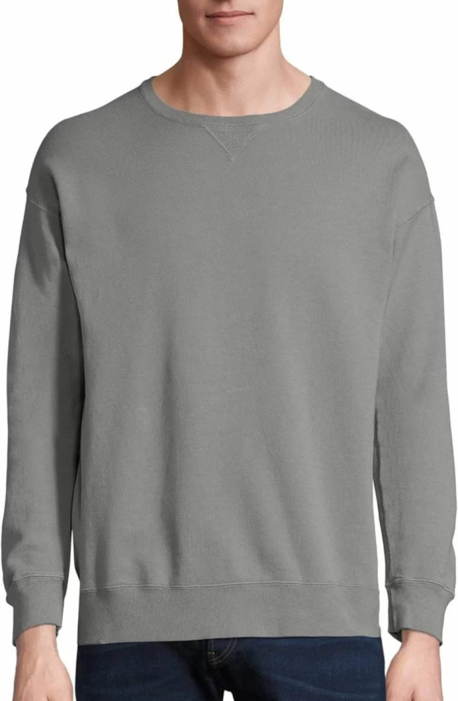 Hanes Men's Garment-Dyed Fleece Crewneck Pullover Sweatshirt - Originals Collection