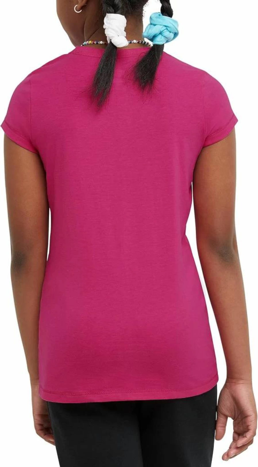 Hanes Girls' 2-Pack Soft Cotton Jersey Short Sleeve T-Shirts