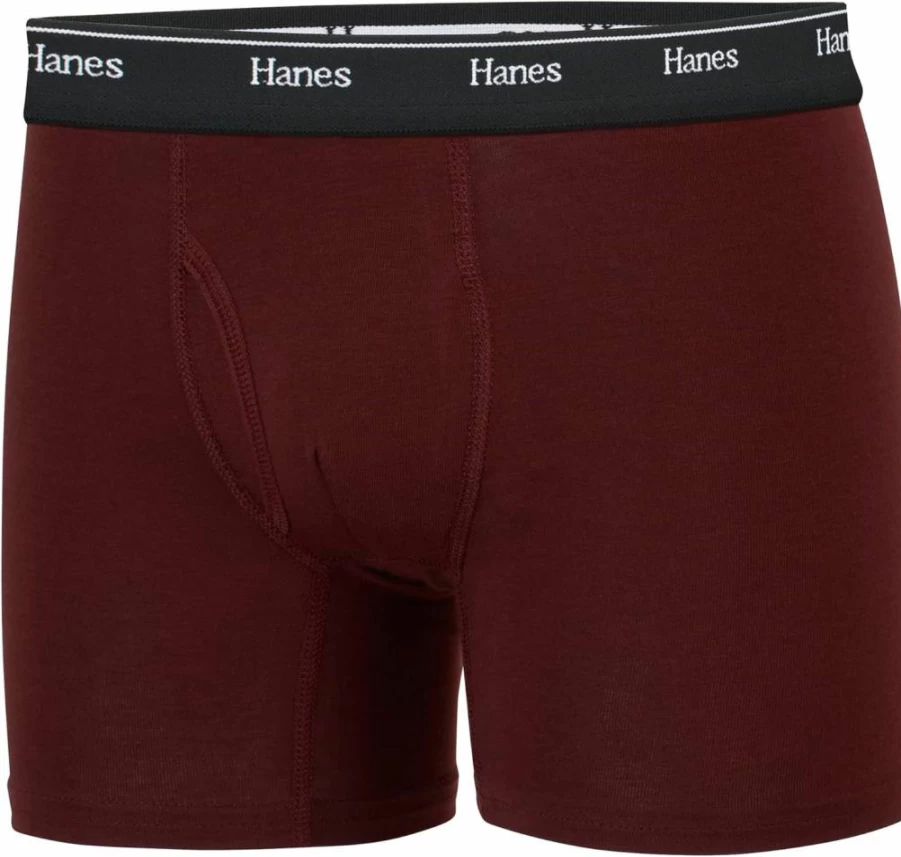 Hanes Boys' Cotton Stretch Boxer Briefs 6-Pack - Soft Tween Underwear for All-Day Comfort