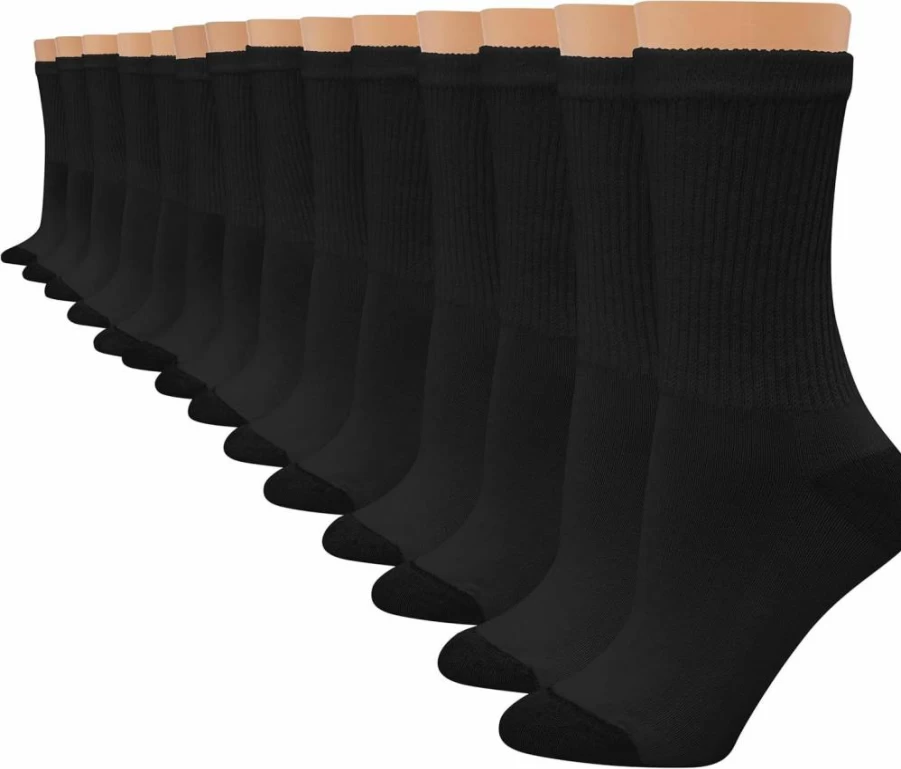 Hanes Women's Moisture-Wicking Soft Crew Socks Multipack - Breathable Comfort Socks for Everyday Wear