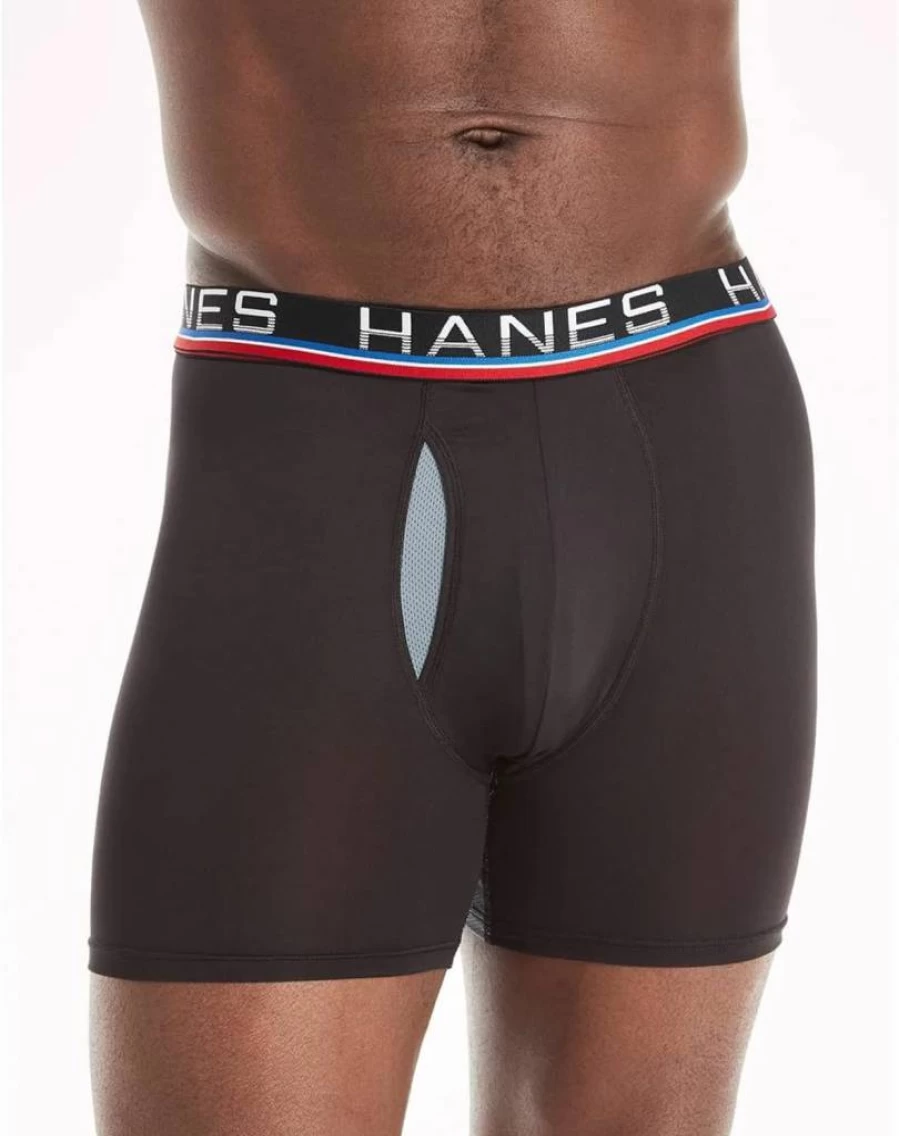 Hanes Men's X-Temp Comfort Sport Boxer Briefs 4-Pack - Moisture-Wicking & Breathable Underwear