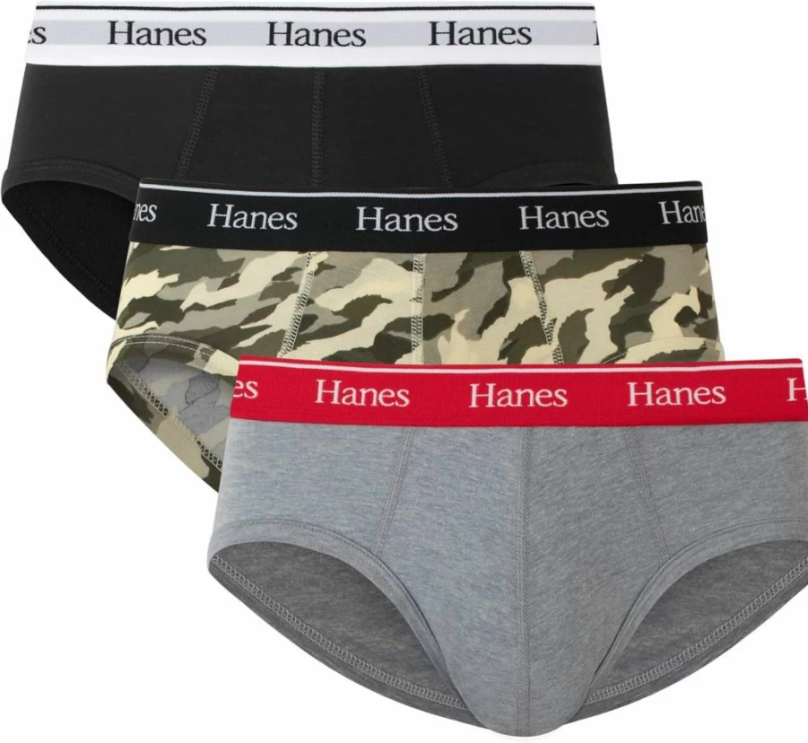 Hanes Men's 3-Pack Stretch Cotton Briefs - Moisture-Wicking Comfort Underwear | Originals Collection