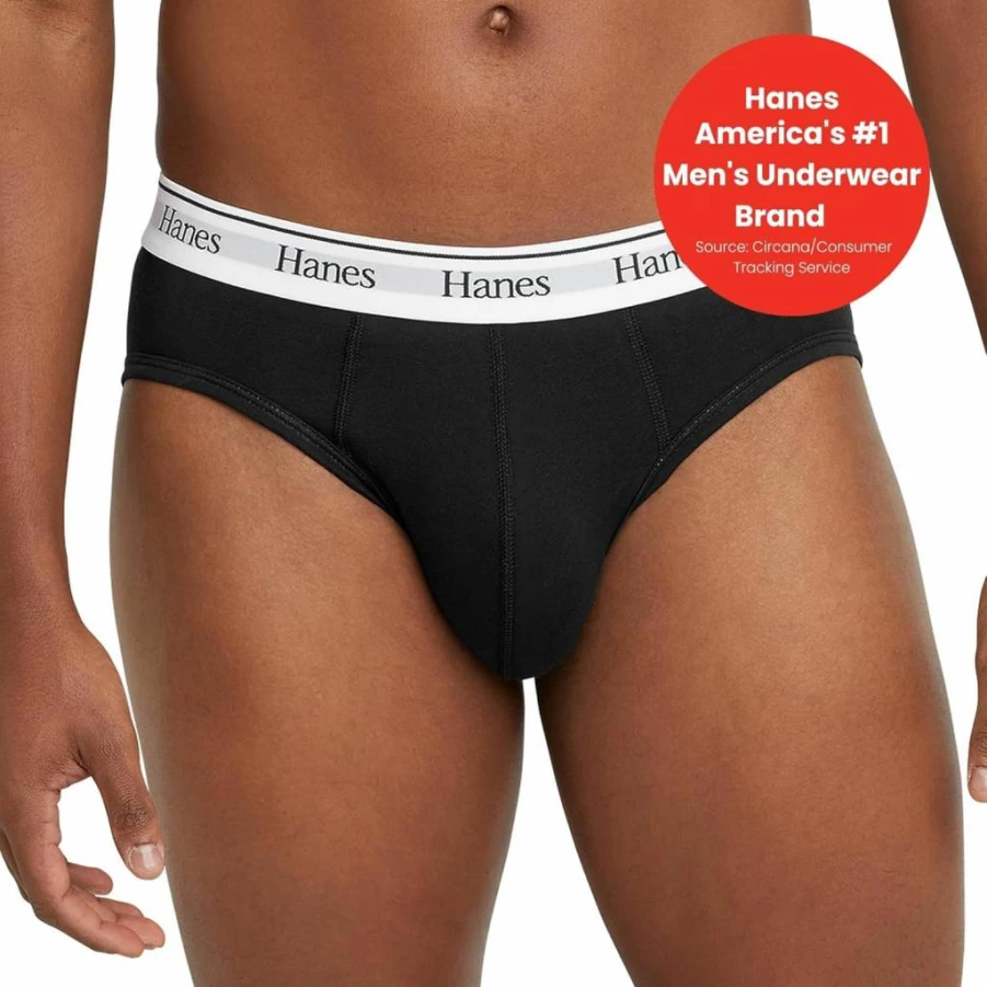 Hanes Men's 3-Pack Stretch Cotton Briefs - Moisture-Wicking Comfort Underwear | Originals Collection