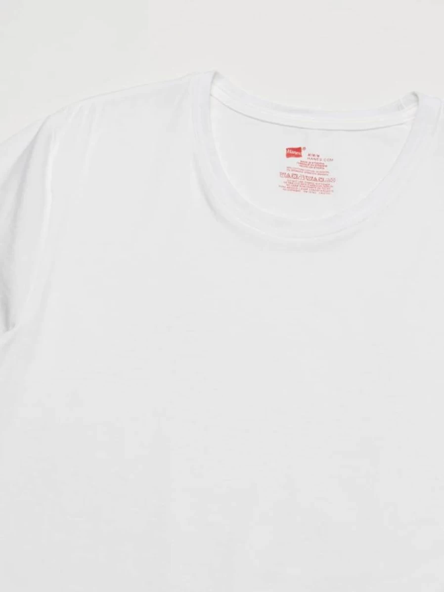 Hanes Men's Moisture-Wicking Stretch Cotton Crew Neck Undershirts, 3-Pack, Breathable Comfort Fit Tees