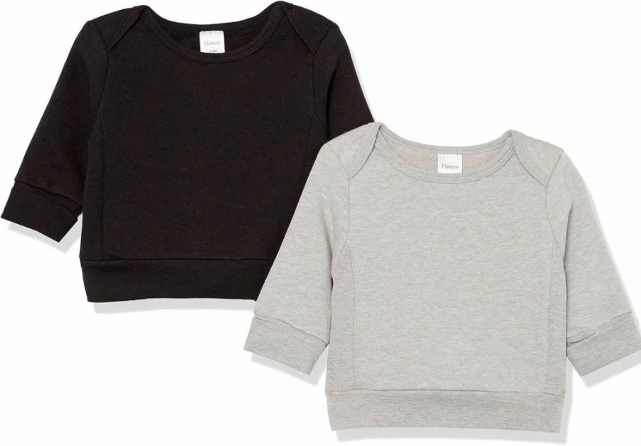Hanes Baby & Toddler Fleece Sweatshirt - 4-Way Stretch, Soft & Comfortable Pullover for Kids