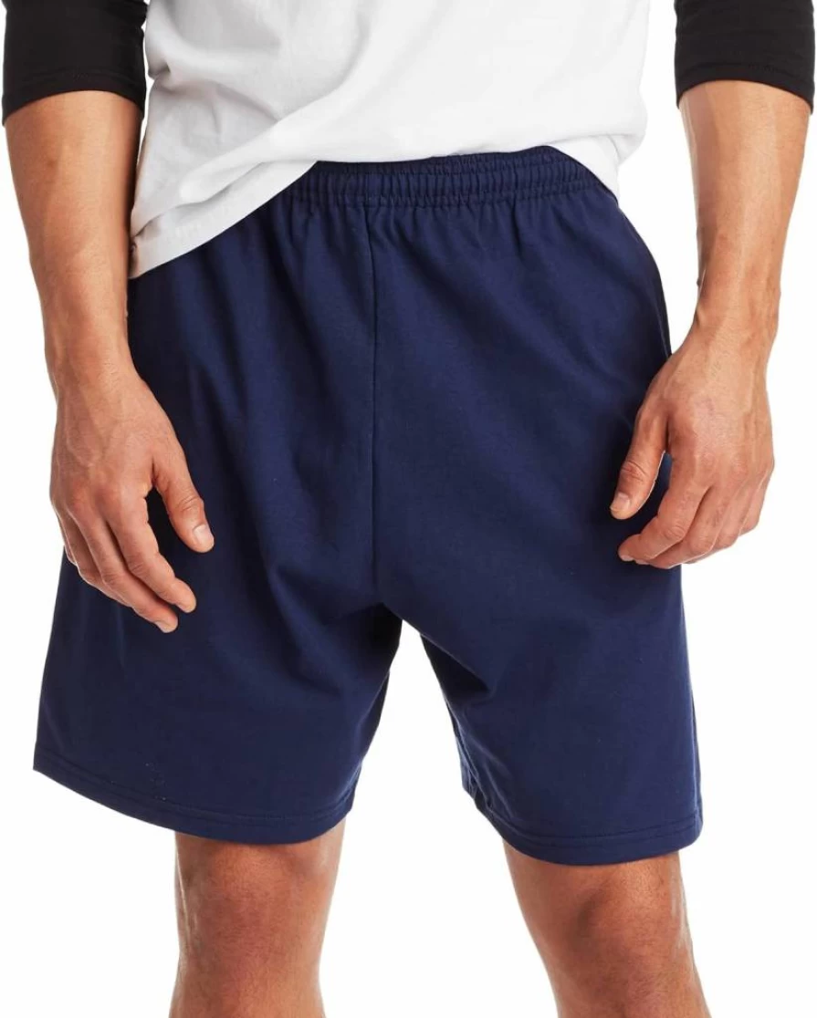 Hanes Men's ComfortSoft Jersey Pocket Shorts - Soft Breathable Cotton Casual Shorts with Side Pockets
