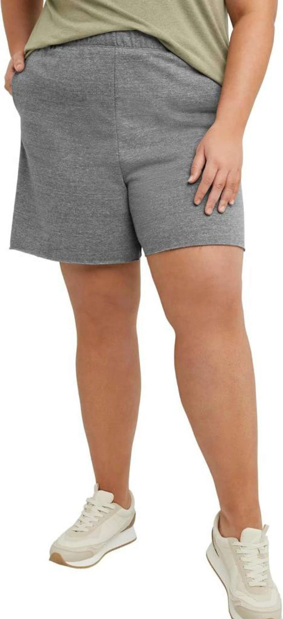Hanes Women's Lightweight French Terry Fleece Shorts with Raw Edge Hem | Comfort Casual Lounge Shorts