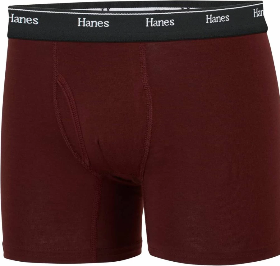Hanes Boys' Cotton Stretch Boxer Briefs 6-Pack - Soft Tween Underwear for All-Day Comfort
