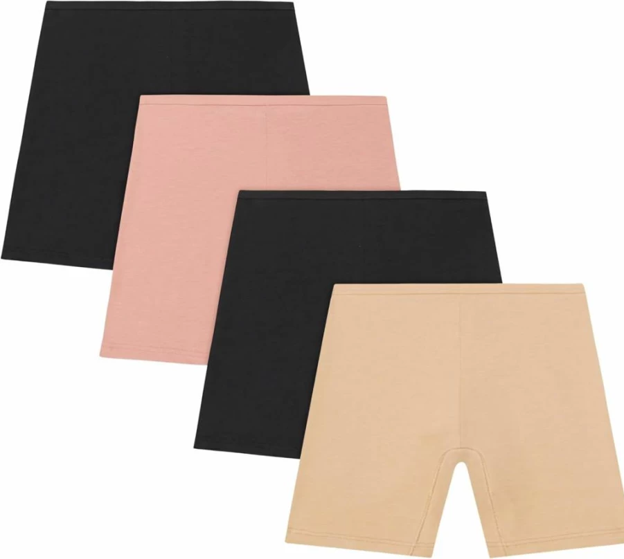 Hanes Girls' Cotton Stretch Pull-On Shorts Multipack - Assorted Solid Colors Playwear