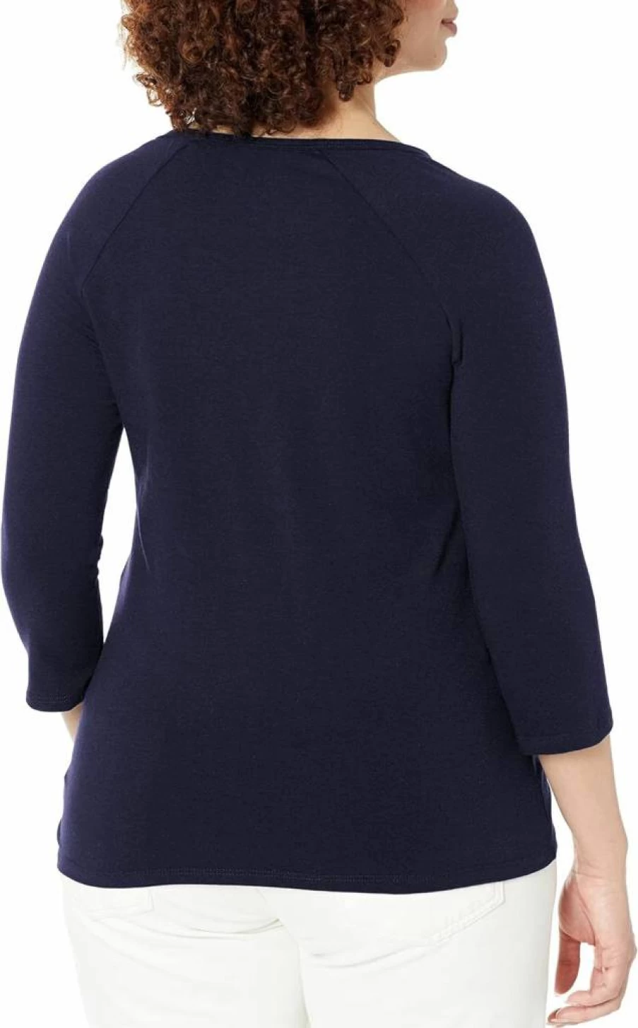 Hanes Women's Comfort Stretch Cotton Crewneck Tee with Raglan Sleeves