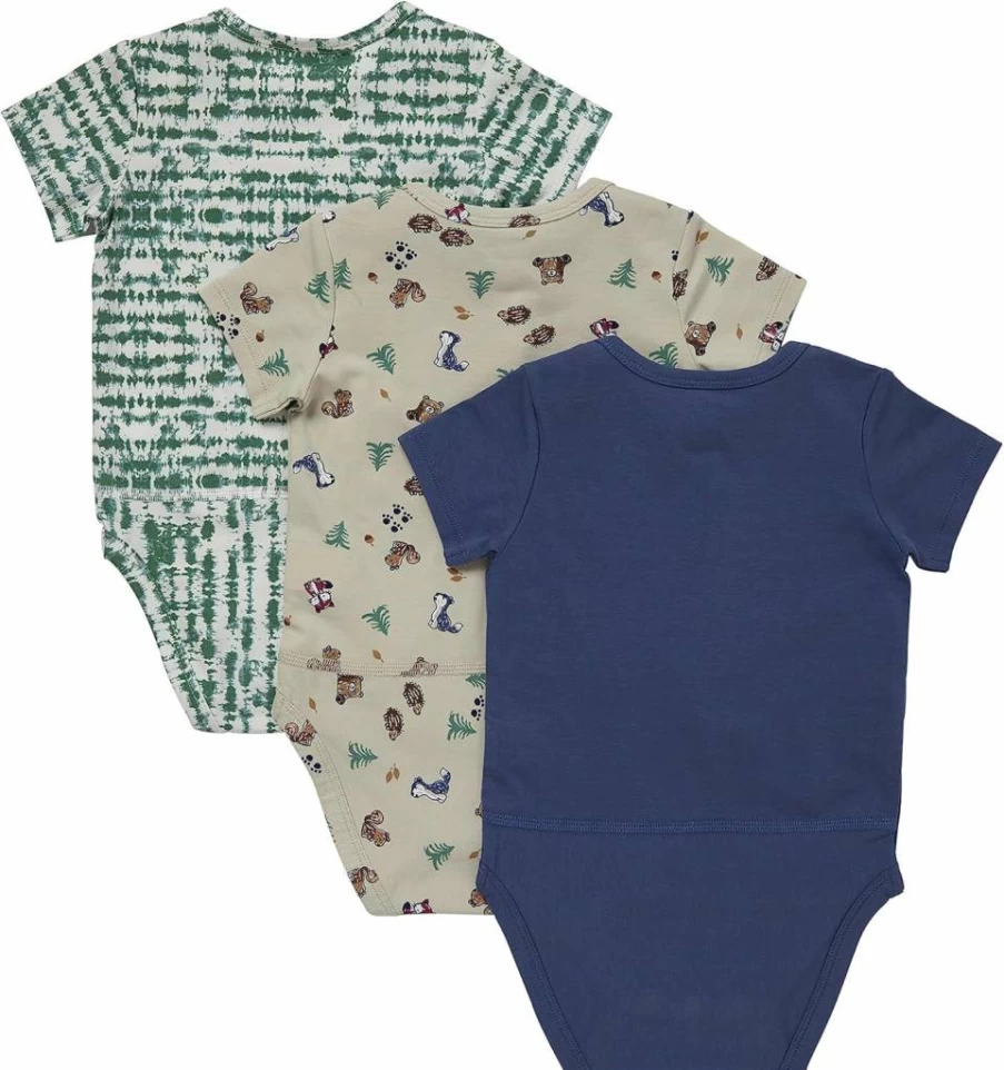 Hanes Unisex Baby 3-Pack Pure Comfort Short Sleeve Bodysuits for Infants & Toddlers, Soft Cotton Onesies for Boys & Girls
