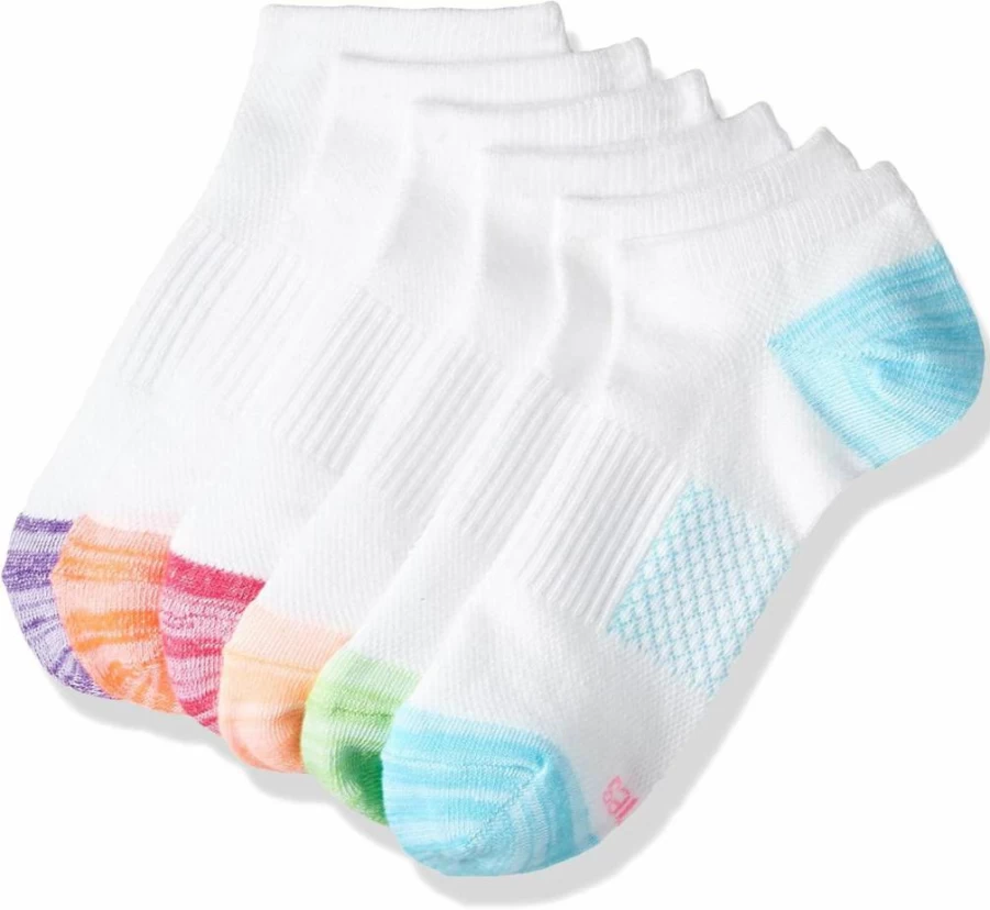 Hanes Women's No Show Socks 6-Pack - Lightweight, Breathable, Low Cut Ankle Socks for Everyday Comfort