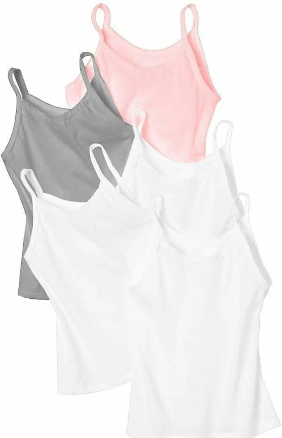 Hanes Girls' 100% Cotton Tagless Camisole for Toddlers - Multi-Pack & Color Options