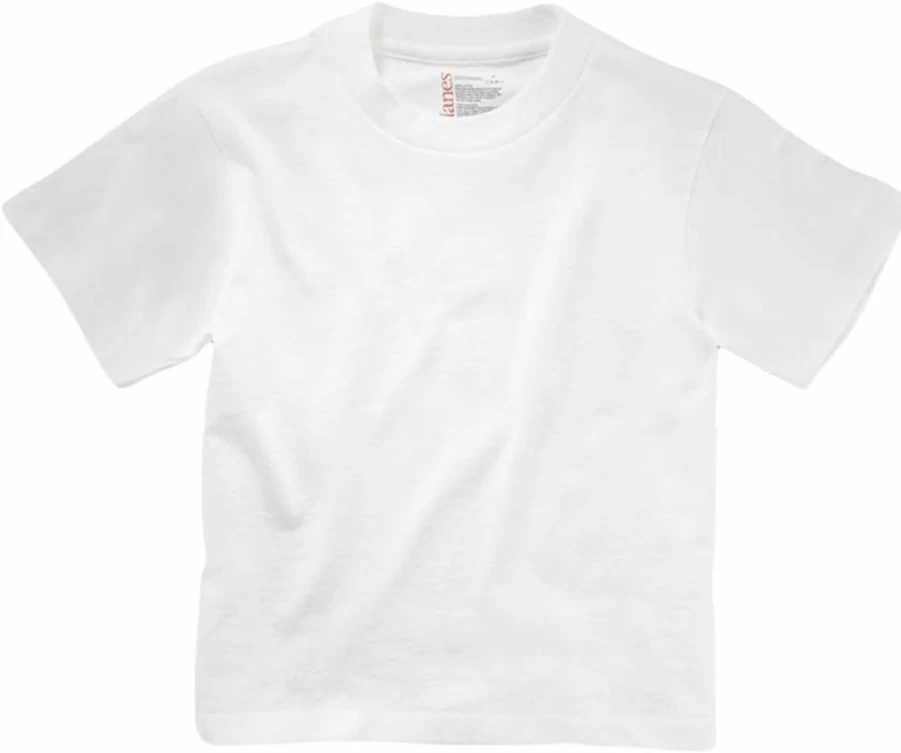Hanes Boys' Tagless Comfort Soft White T-Shirt - Breathable Cotton Tee for Kids
