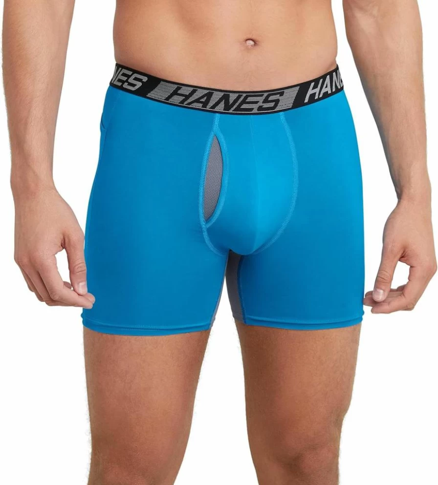 Hanes Men's X-Temp Cool Comfort Utility Pocket Boxer Briefs 3-Pack with Support Pouch