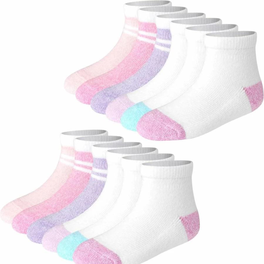 Hanes Baby & Toddler Non-Slip Ankle Socks for Boys and Girls - Soft Multipack Grip Socks