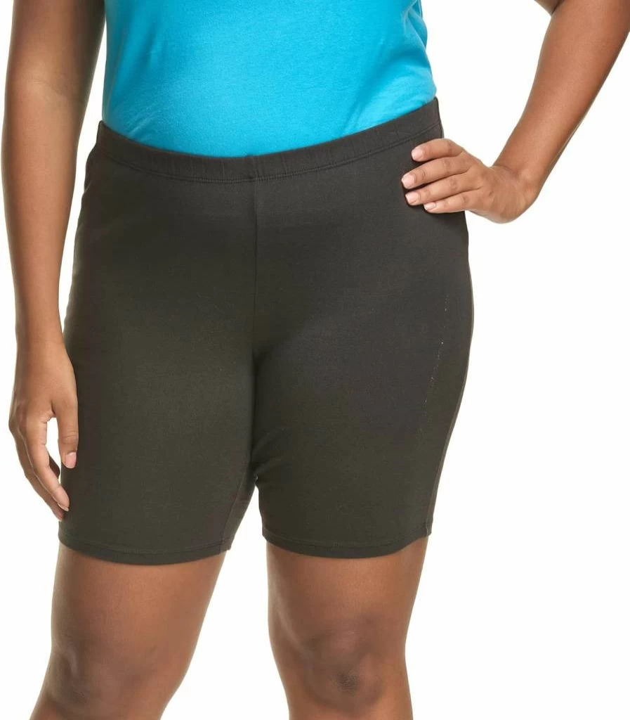 JUST MY SIZE Women's High-Waisted 9" Bike Shorts - Stretch Jersey Comfort for Cycling & Workouts
