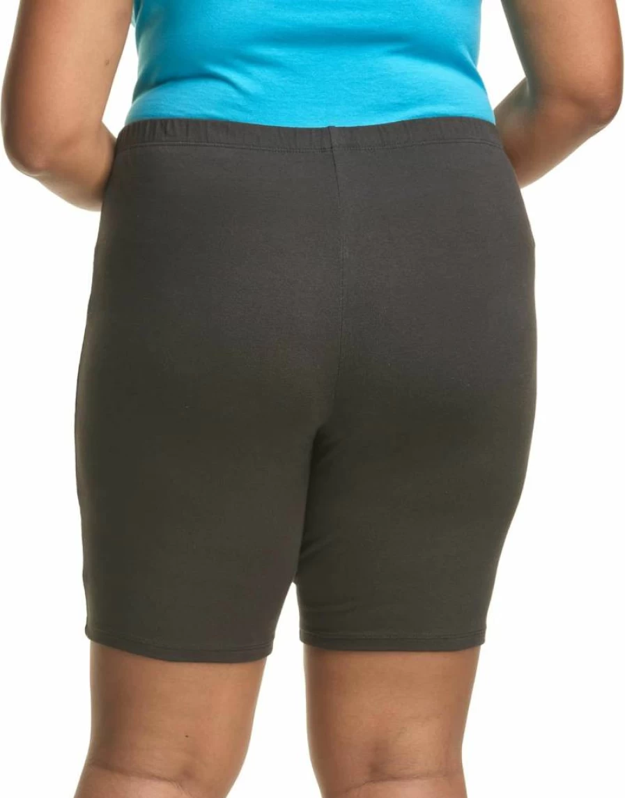 JUST MY SIZE Women's High-Waisted 9" Bike Shorts - Stretch Jersey Comfort for Cycling & Workouts