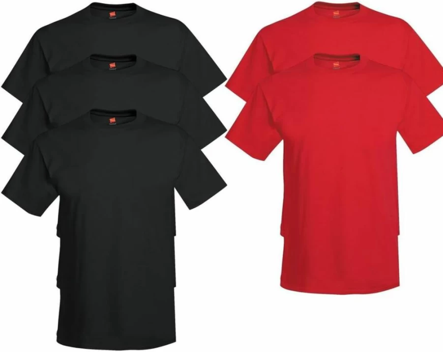 Hanes Men's 100% Cotton Tagless Crew Neck Undershirts Multipack - Ultra Comfort, Breathable, Soft Fabric for All-Day Wear