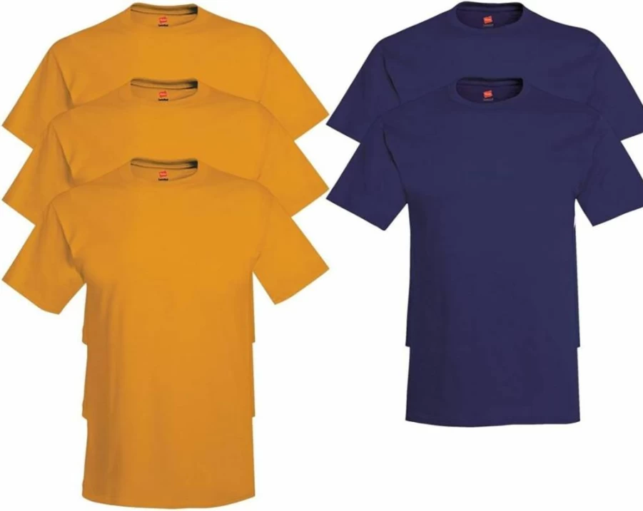 Hanes Men's 100% Cotton Tagless Crew Neck Undershirts Multipack - Ultra Comfort, Breathable, Soft Fabric for All-Day Wear