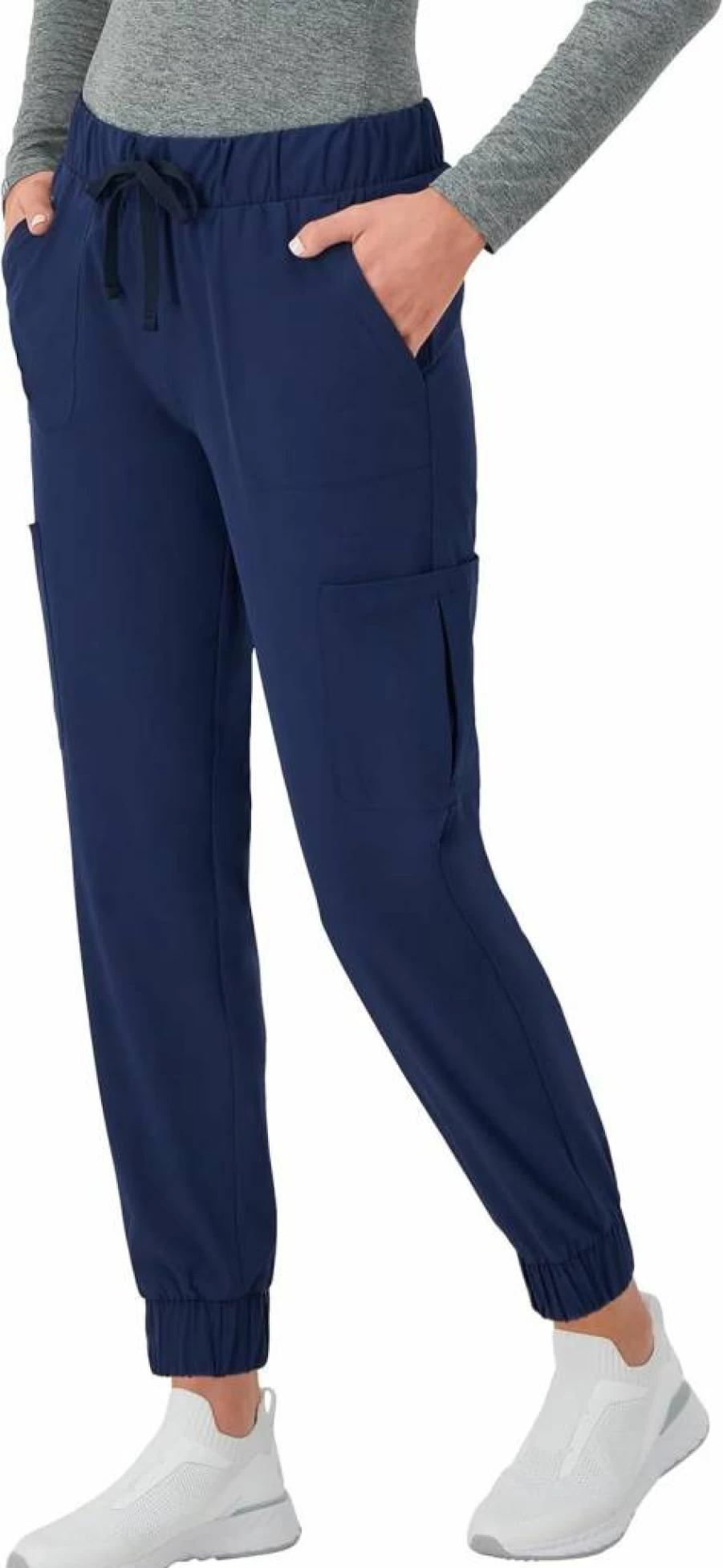 Hanes Women's Moisture-Wicking Cargo Jogger Scrubs for Healthcare Professionals