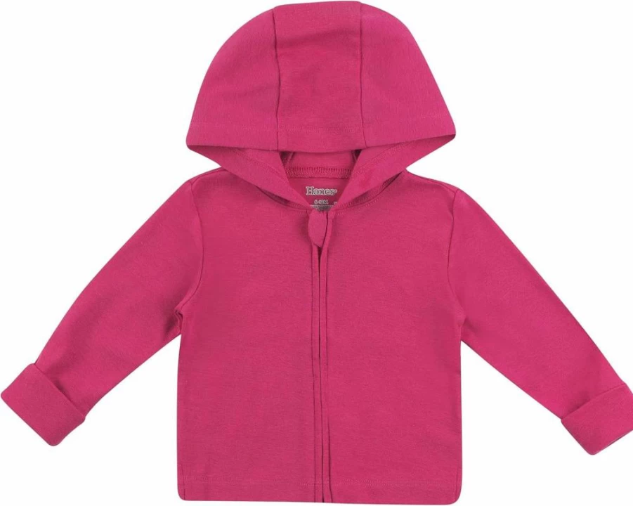 Hanes Baby & Toddler Zip-Up Hoodie - Soft 4-Way Stretch Knit Long Sleeve for Comfort